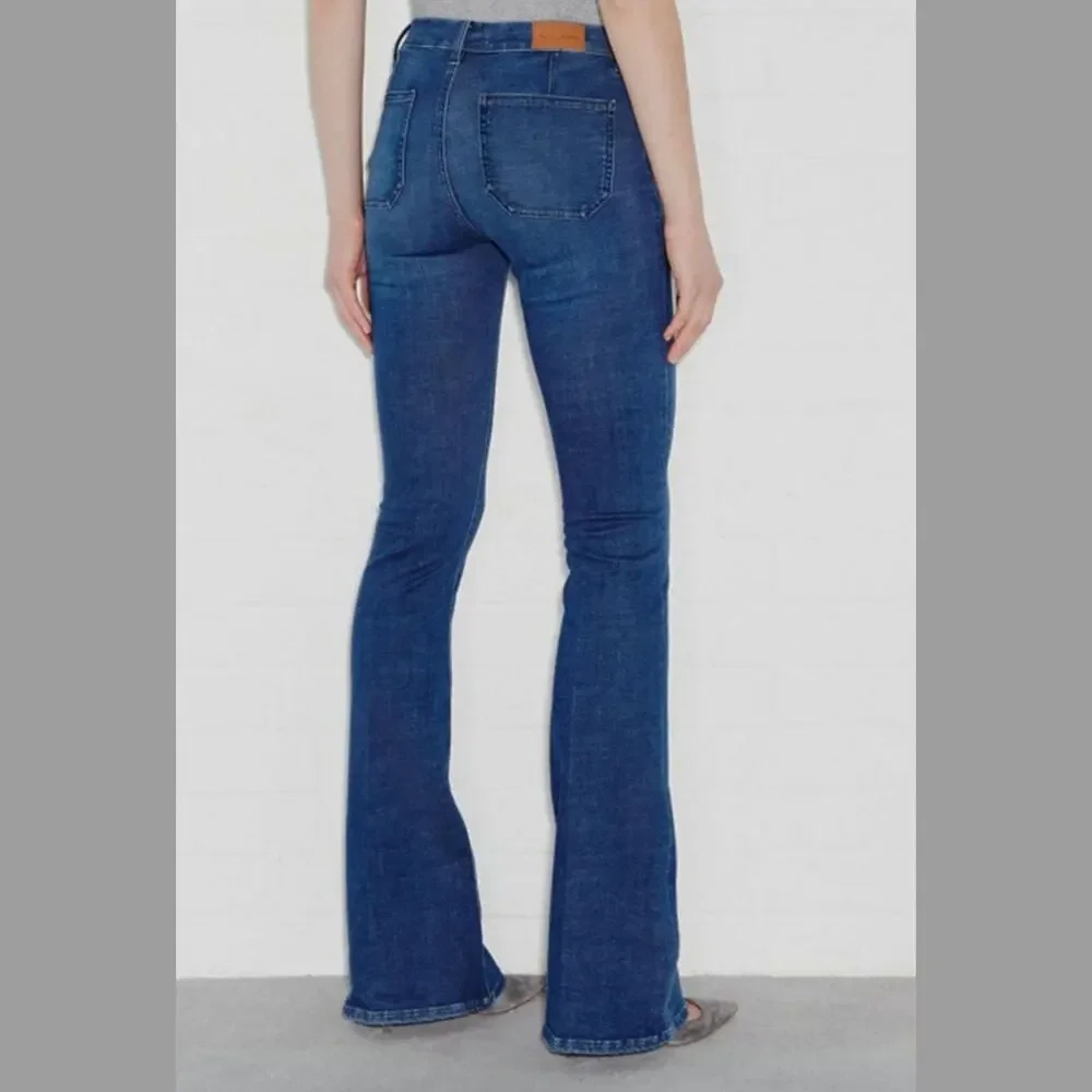 M.i.h Women's Jeans Bodycon Marrakesh High Rise Slim Kick Flare More Blue sz 26